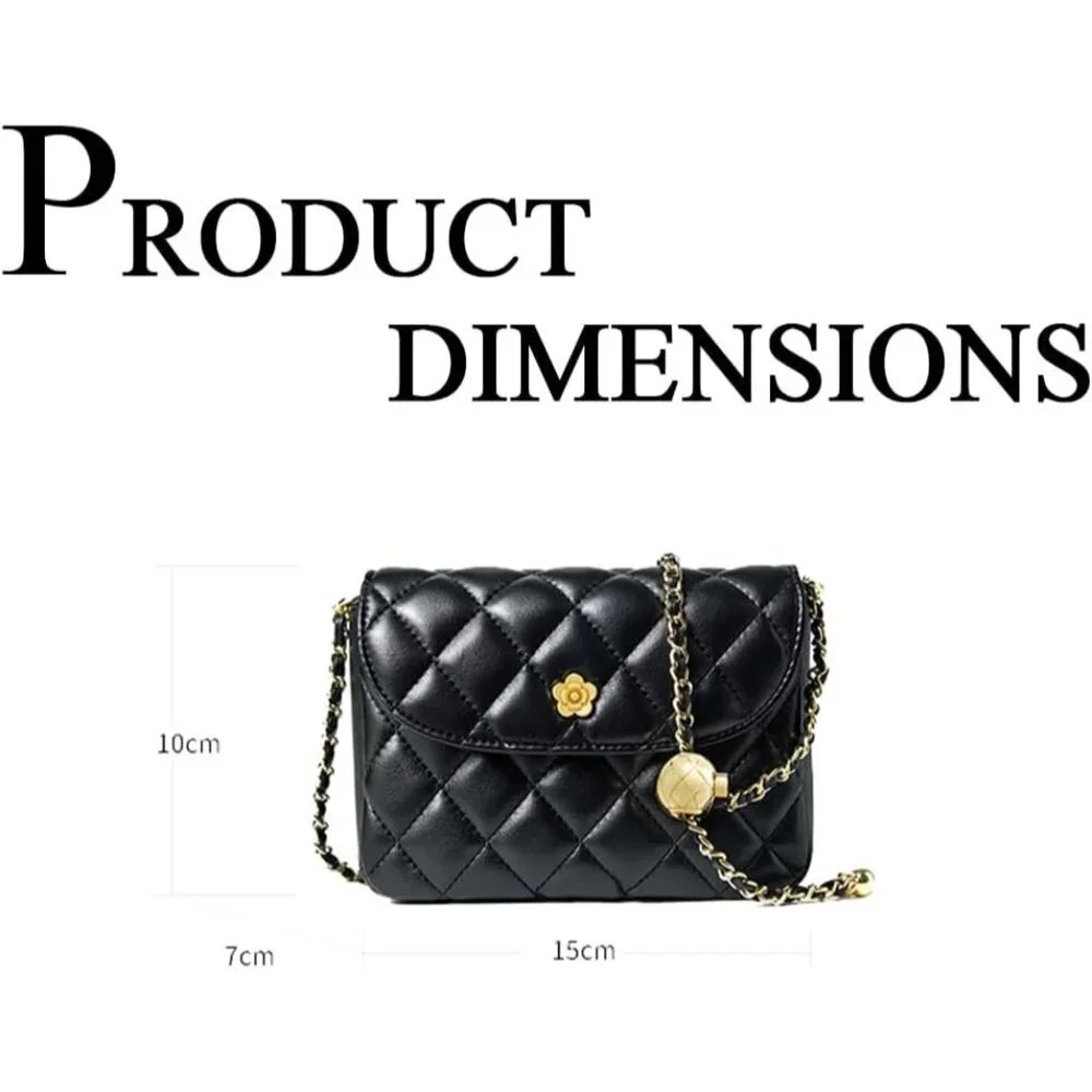 Women Vintage Quilted Chain Strap Crossbody Shoulder Bag Fashion Purse